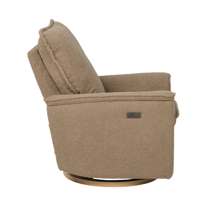 Louie Electric Recliner Glider Nursery Chair in Mocha Teddy