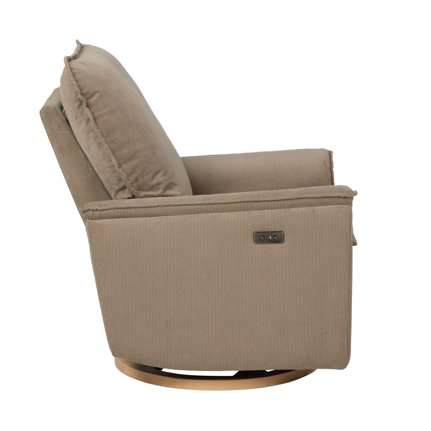 Louie Electric Recliner Glider Nursery Chair in Mocha Corduroy