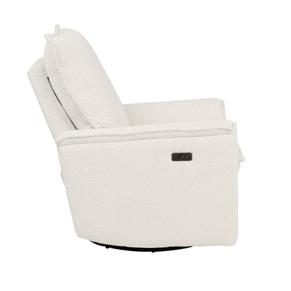 Louie Electric Recliner Glider Nursery Chair in Vanilla Bouclé