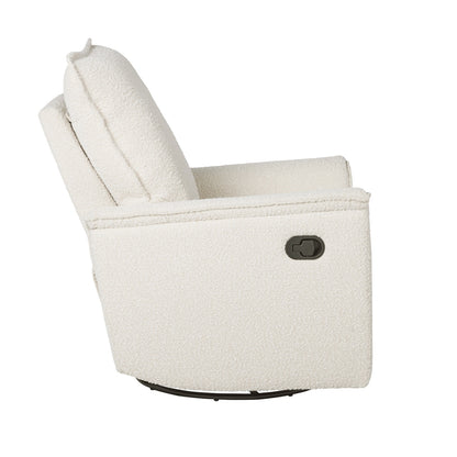Louie Recliner Glider Nursery Chair in Vanilla Bouclé