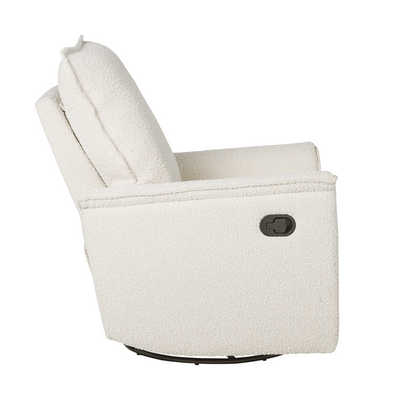Louie Recliner Glider Nursery Chair in Vanilla Bouclé