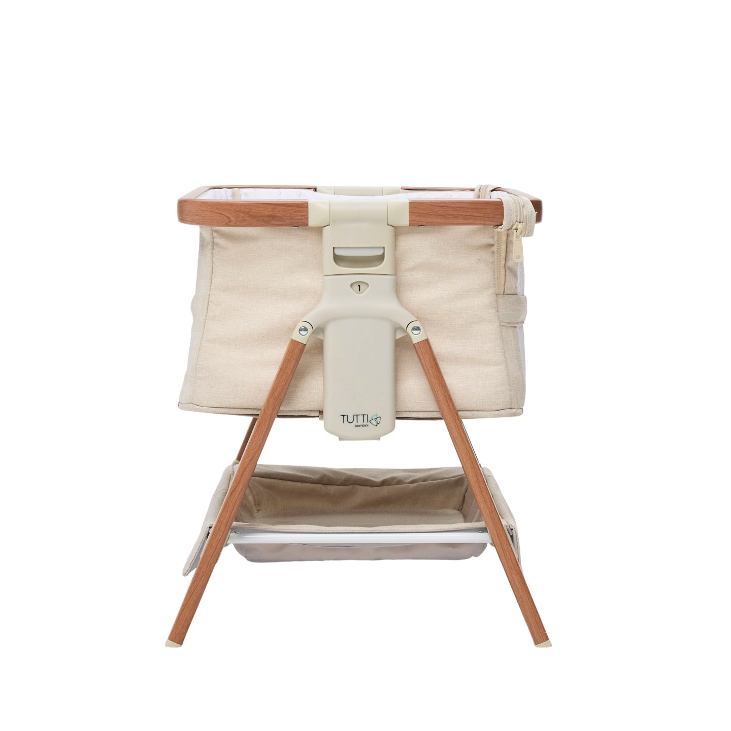 Mini CoZee Breeze Plus Toy Bassinet in Scandi Walnut & Ecru