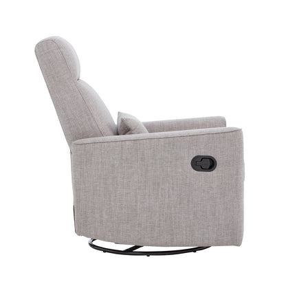 Paige Recliner Glider Nursing Chair in Pure Grey
