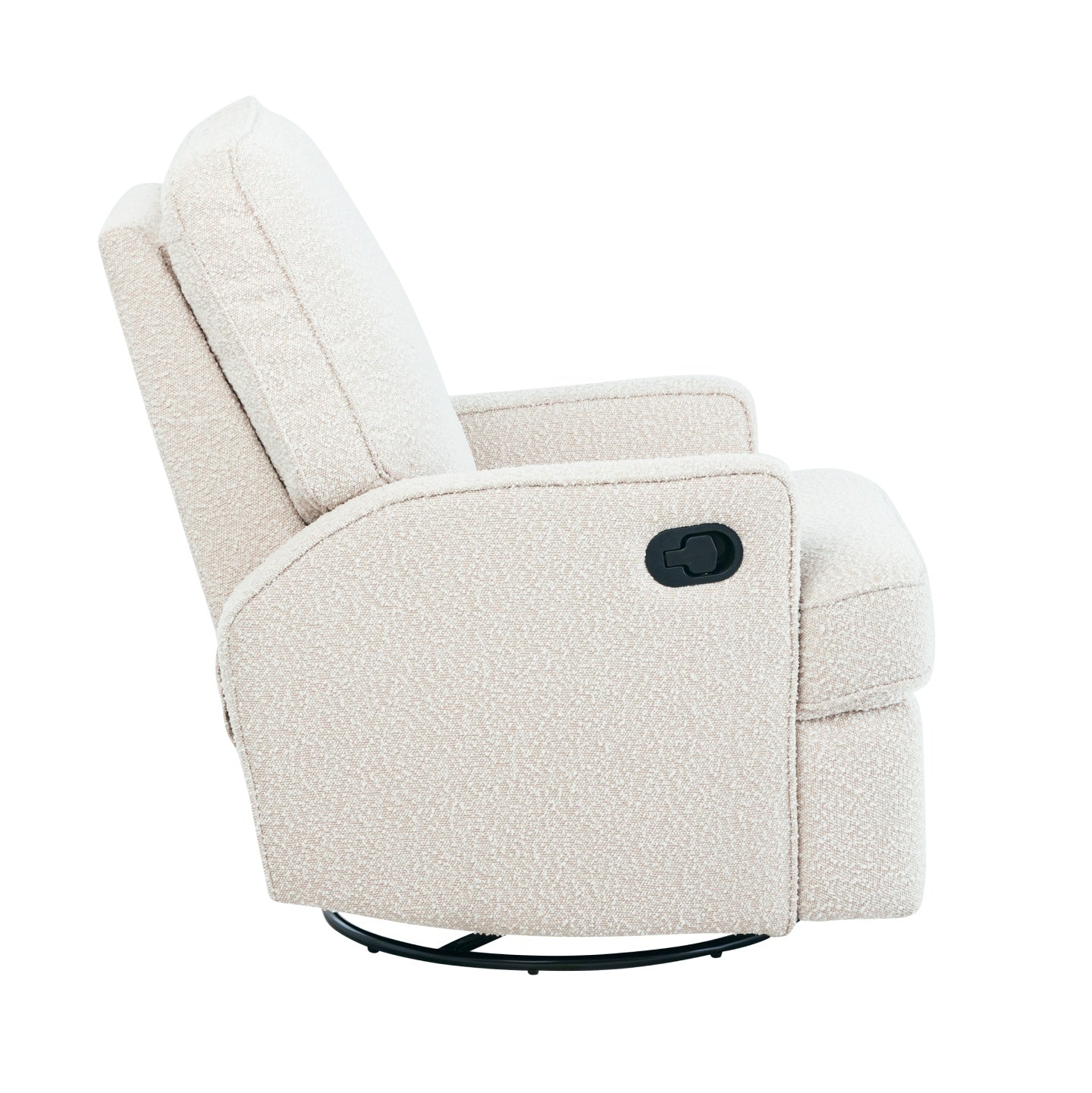 Quinn Recliner Glider Nursery Chair in Vanilla Bouclé