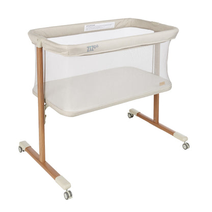 Zizee Bassinet in Scandi Walnut and Ecru