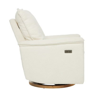 Louie Electric Recliner Glider Nursery Chair in Coconut Teddy