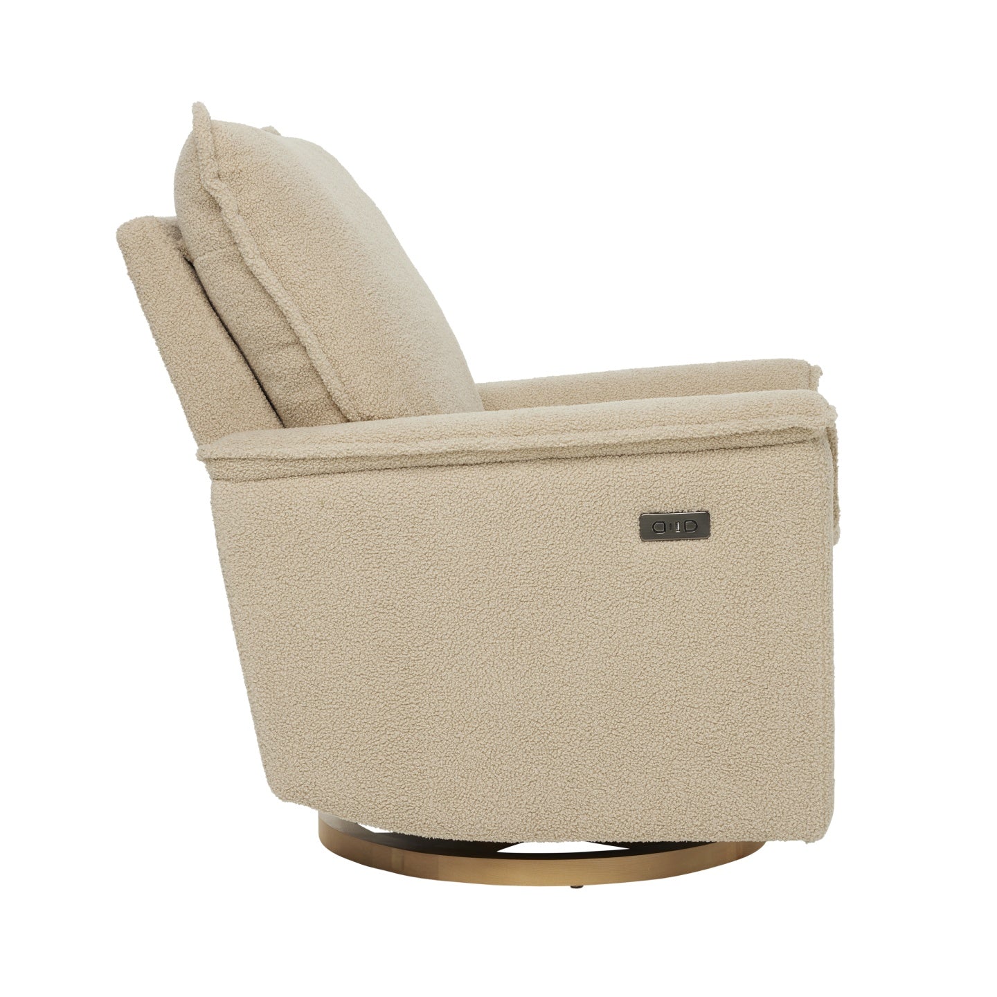 Louie Electric Recliner Glider Nursery Chair in Taupe Teddy