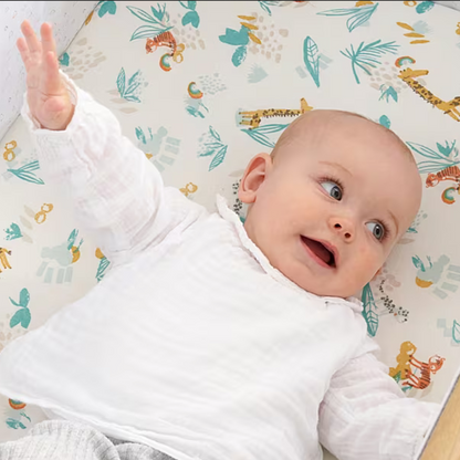 CoZee Bassinet Fitted Sheet Twin Pack in Run Wild
