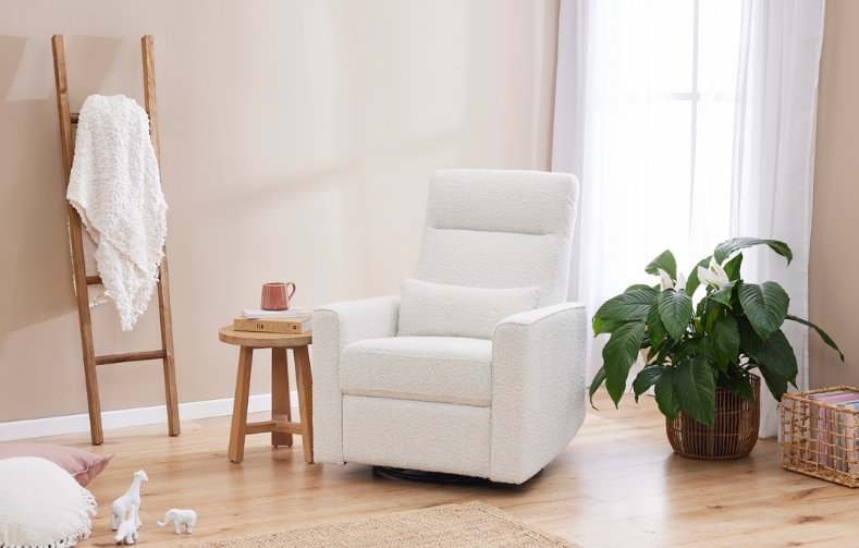 iL Tutto Paige Nursery Recliner Glider Chair in Boucle