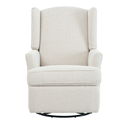Chelsea Recliner Glider Chair in Vanilla Bouclé