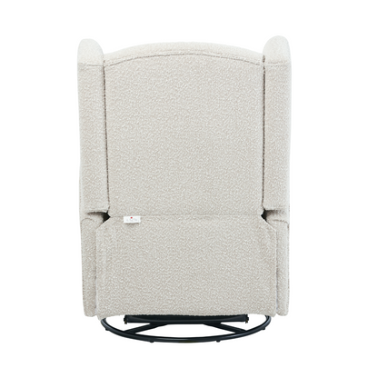 Chelsea Recliner Glider Chair in Vanilla Bouclé