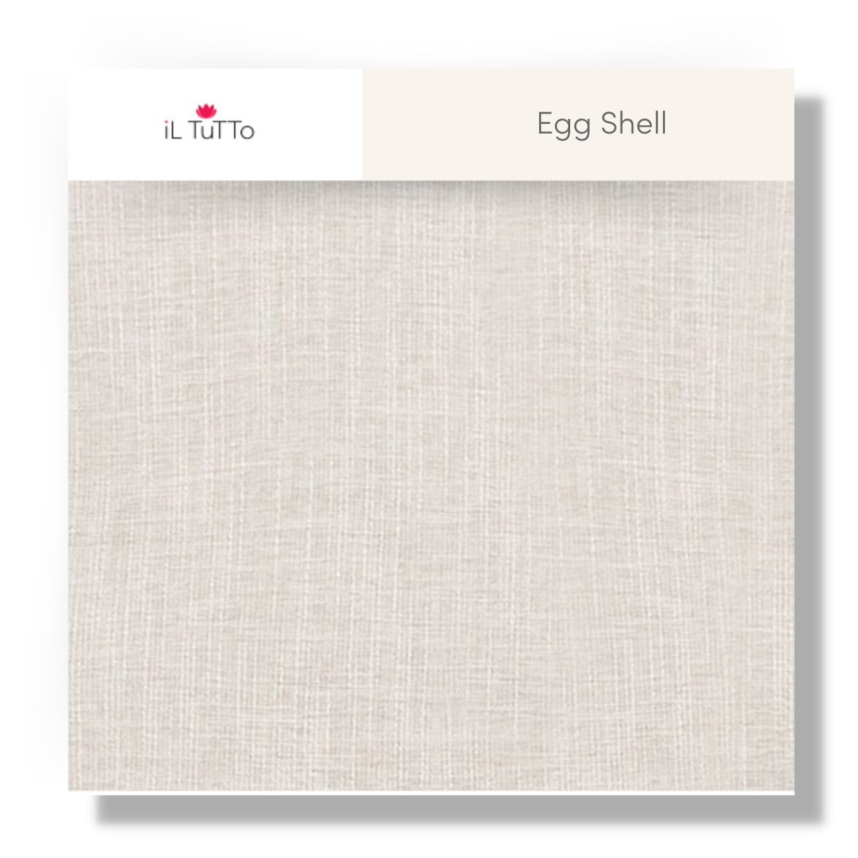 Color Solid Eggshell Eggshell Fabric Swatch | iL Tutto
