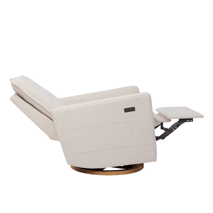 Frankie Electric Recliner Glider Nursery Chair in Egg Shell