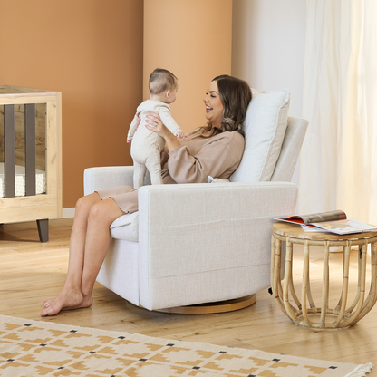 Frankie Electric Recliner Glider Nursery Chair in Egg Shell