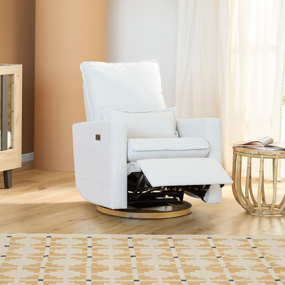 Frankie Electric Recliner Glider Nursery Chair in Egg Shell