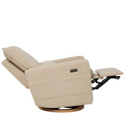 Frankie Electric Recliner Glider Nursery Chair in Taupe Teddy