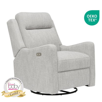 Henry Electric Recliner Glider Chair with USB in Pure Grey