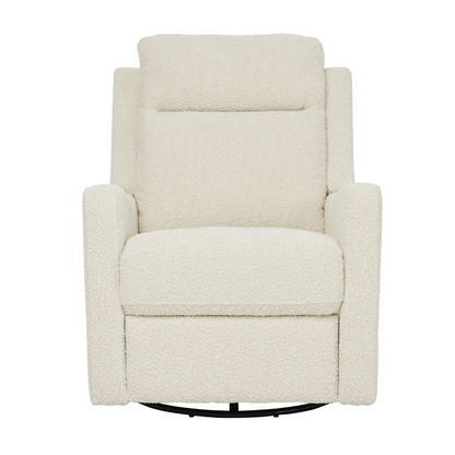 Henry Electric Recliner Glider Chair with USB in Vanilla Bouclé