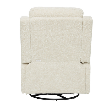 Henry Electric Recliner Glider Chair with USB in Vanilla Bouclé