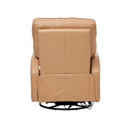 Leo Electric Recliner Glider Chair with USB in Palomino Leather