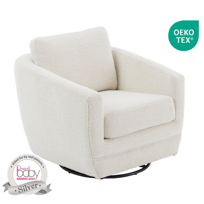 Lulu Glider Chair in Vanilla Bouclé