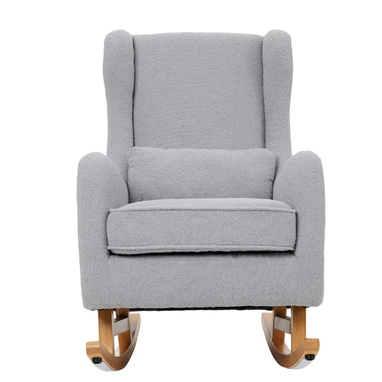 Olivia Rocking Chair with Ottoman in Shadow Bouclé
