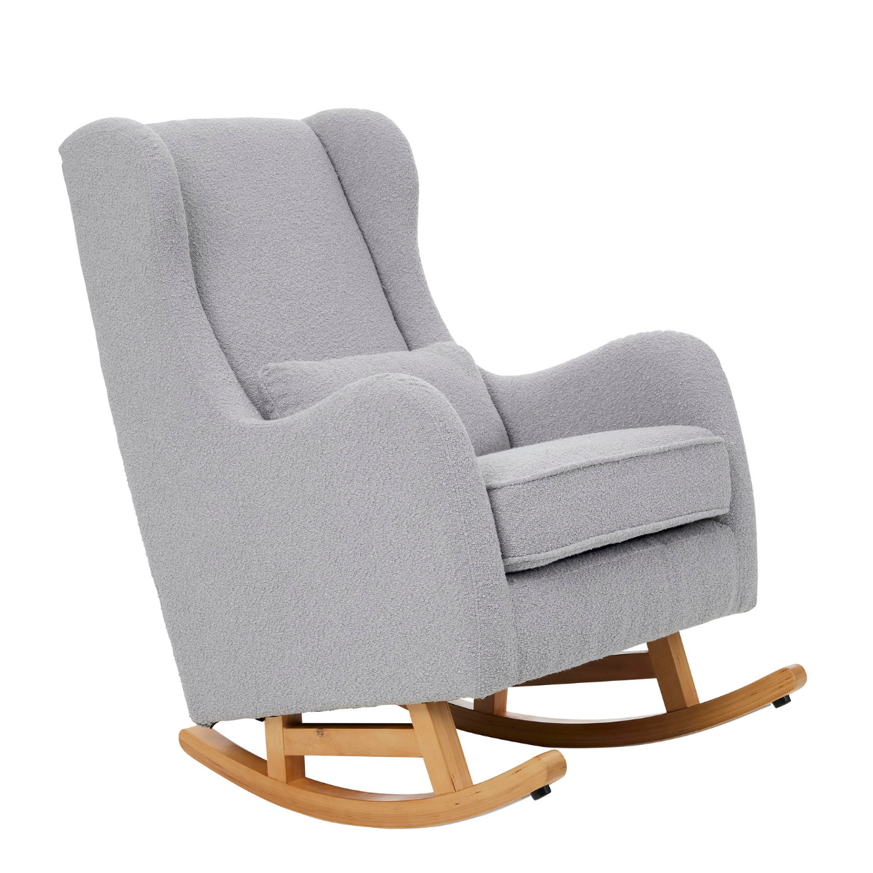 Olivia Rocking Chair with Ottoman in Shadow Bouclé