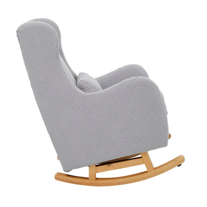 Olivia Rocking Chair with Ottoman in Shadow Bouclé