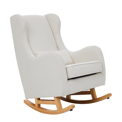 Olivia Rocking Chair with Ottoman in Oat