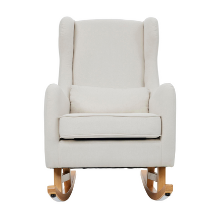 Olivia Rocking Chair with Ottoman in Oat