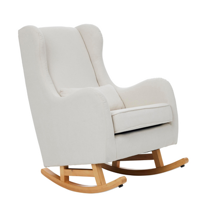 Olivia Rocking Chair with Ottoman in Oat