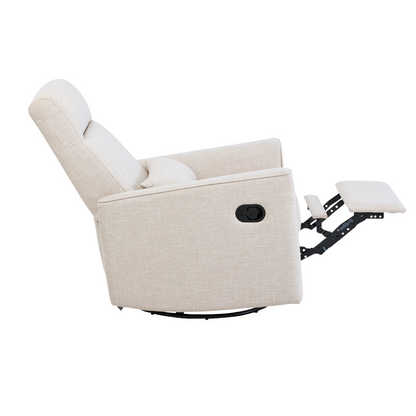 Paige Recliner Glider Chair in Egg Shell