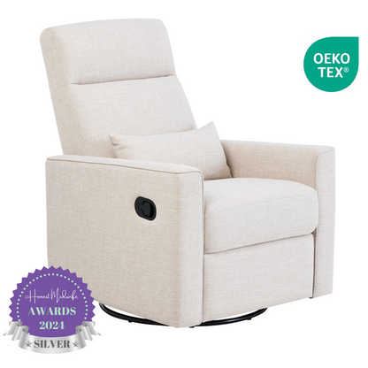 Paige Recliner Glider Chair in Egg Shell