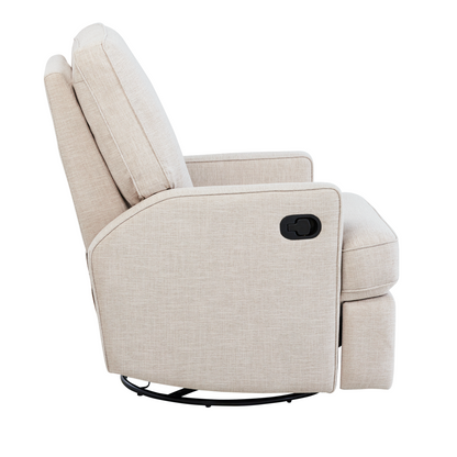 Quinn Recliner Glider Nursery Chair in Egg Shell