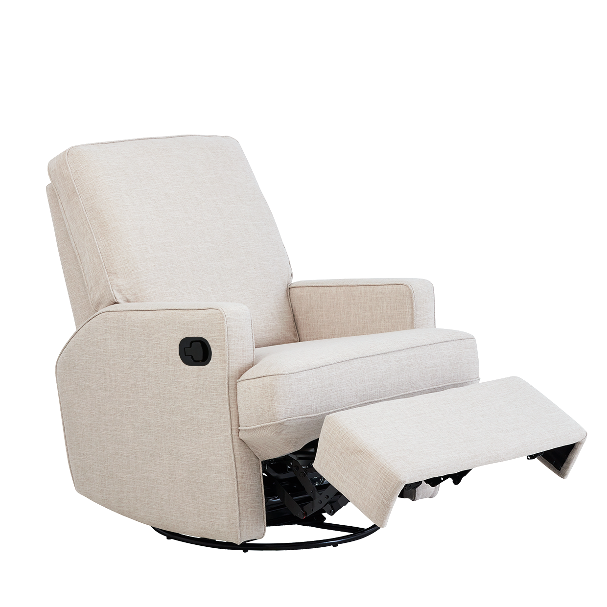 Quinn Recliner Glider Nursery Chair in Egg Shell