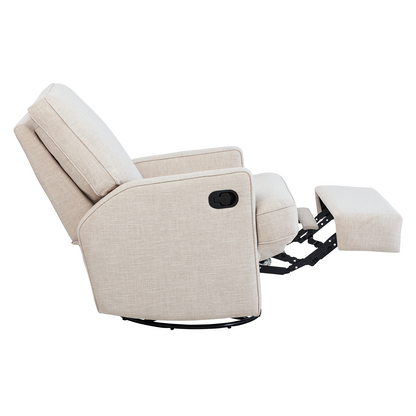 Quinn Recliner Glider Nursery Chair in Egg Shell