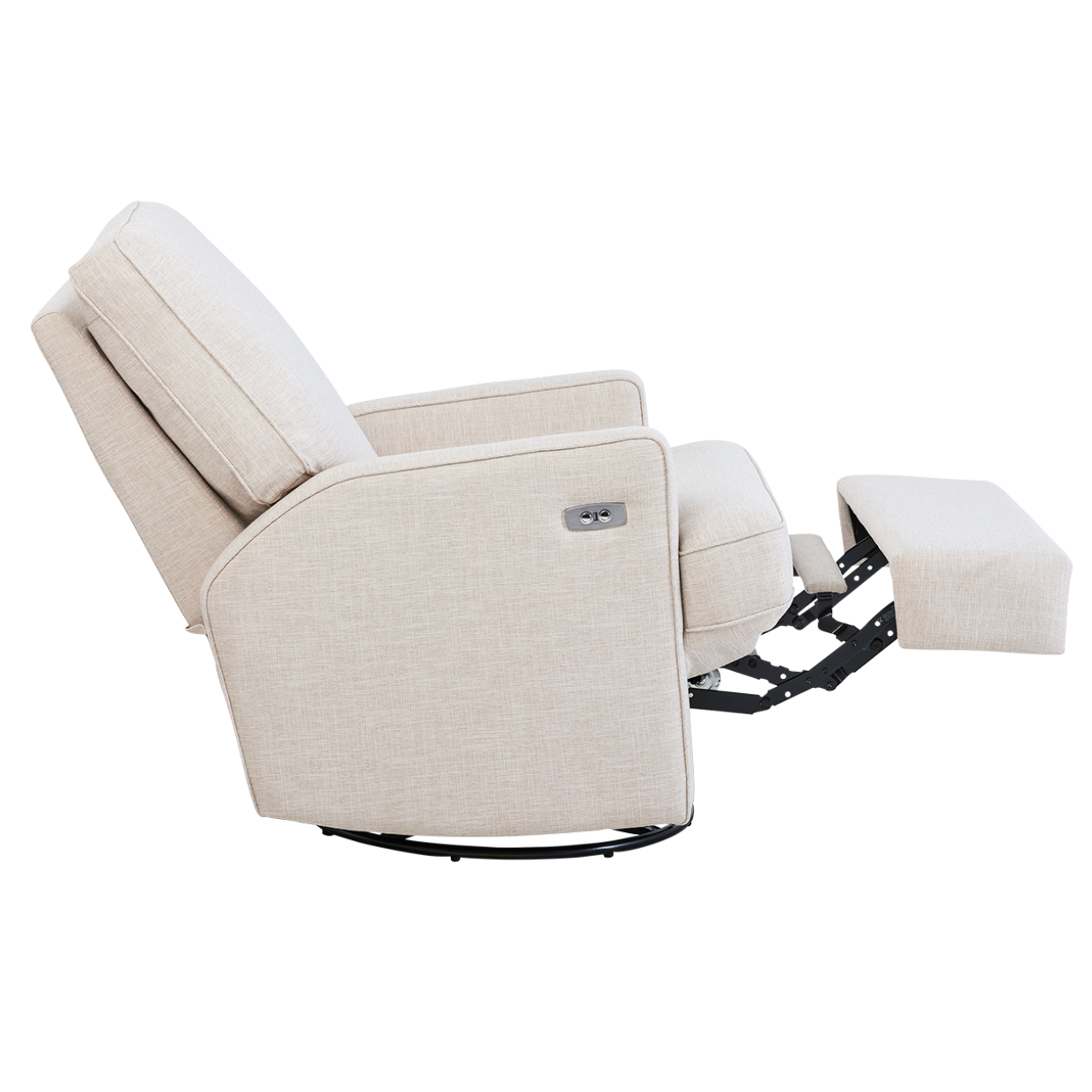Quinn Electric Recliner Glider Chair with USB in Egg Shell iL Tutto