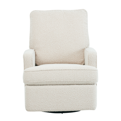 Quinn Electric Recliner Glider Chair with USB in Vanilla Bouclé