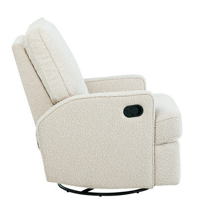 Quinn Recliner Glider Nursery Chair in Vanilla Bouclé