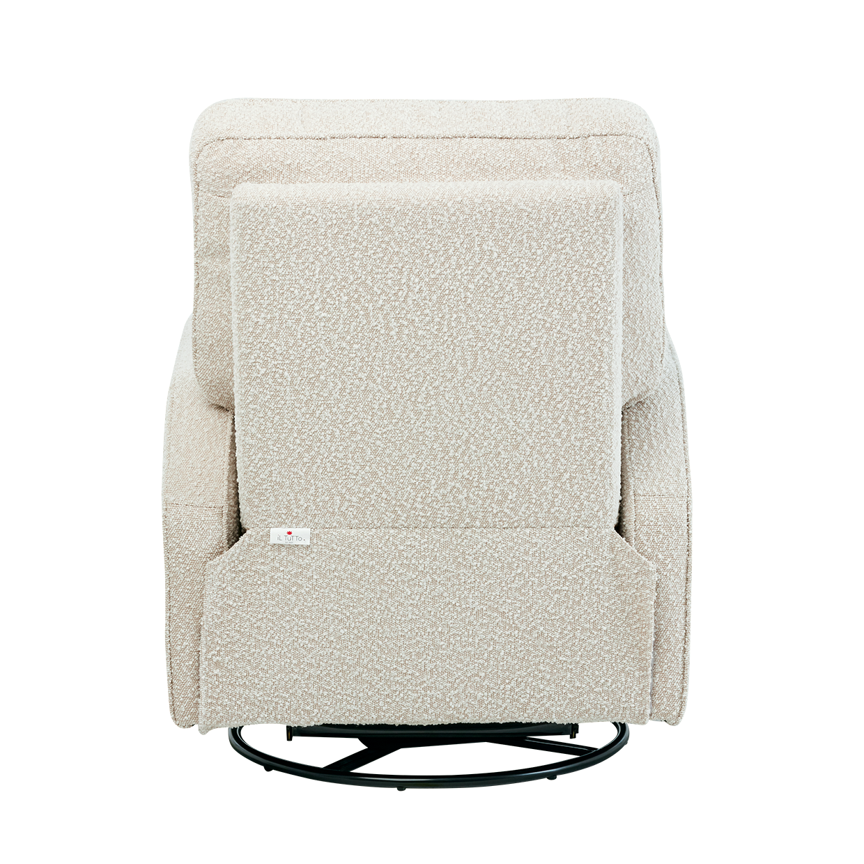 Quinn Recliner Glider Nursery Chair in Vanilla Bouclé