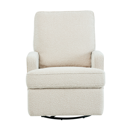 Quinn Recliner Glider Nursery Chair in Vanilla Bouclé
