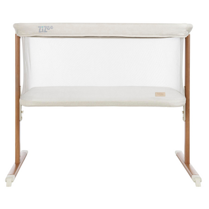 Zizee Bassinet in Scandi Walnut and Ecru