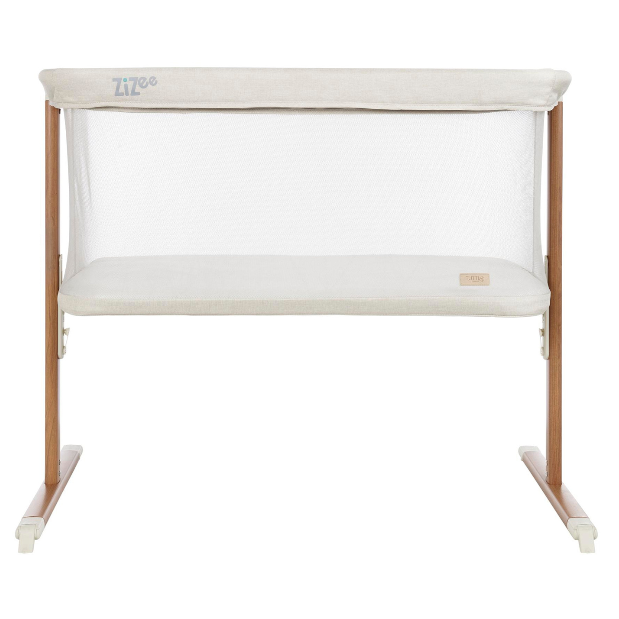 Zizee Bassinet in Scandi Walnut and Ecru