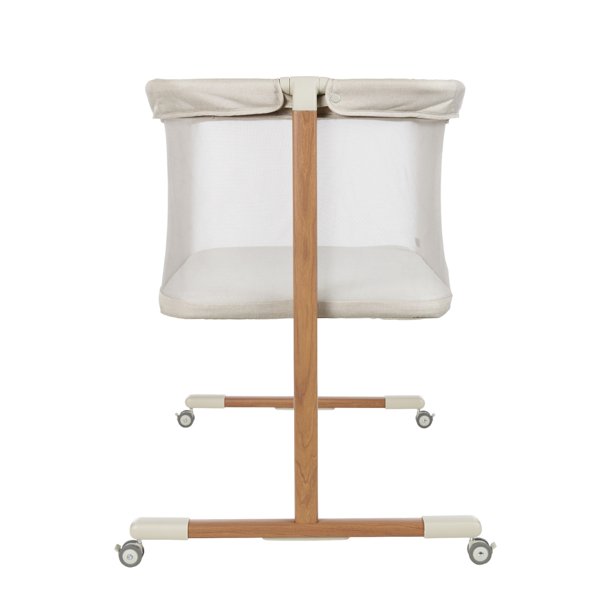 Zizee Bassinet in Scandi Walnut and Ecru