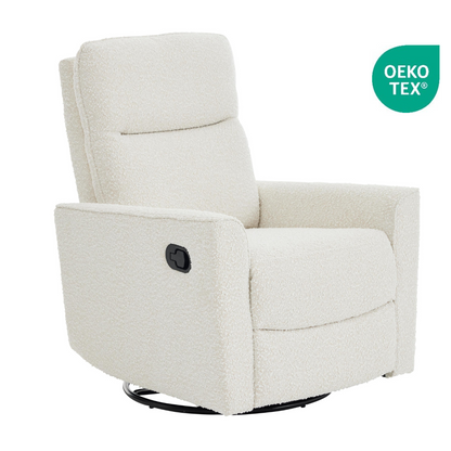 Felix Recliner Glider Nursery Chair in Vanilla Bouclé
