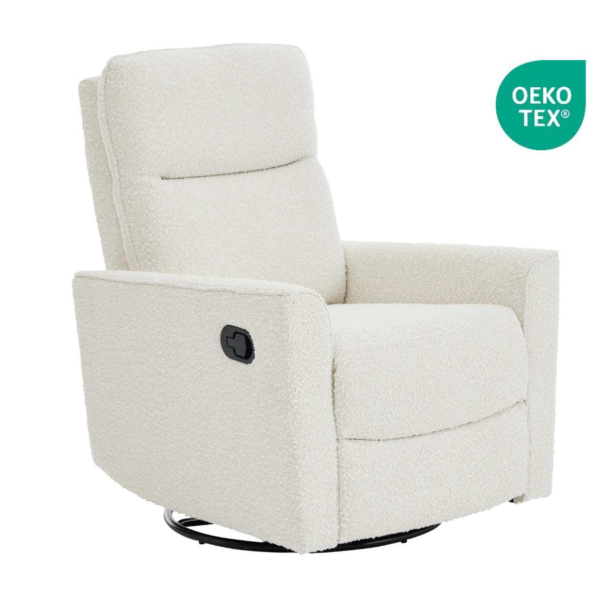 Felix Recliner Glider Nursery Chair in Vanilla Bouclé