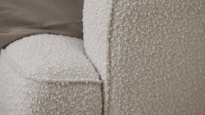 Quinn Electric Recliner Glider Chair with USB in Vanilla Bouclé