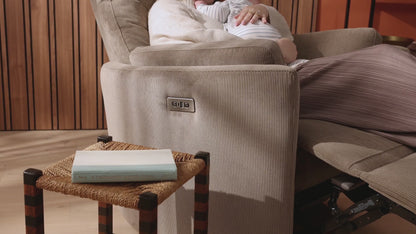 Lola Electric Recliner Glider Nursery Chair in Mocha Corduroy