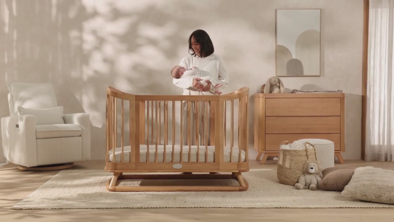 Luca Sustainable Timber Cot in Natural