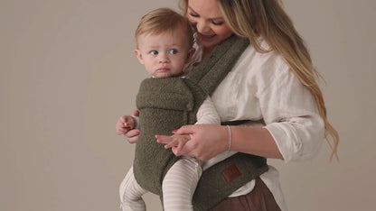 Boba Auri Baby Carrier in Olive Teddy Fleece